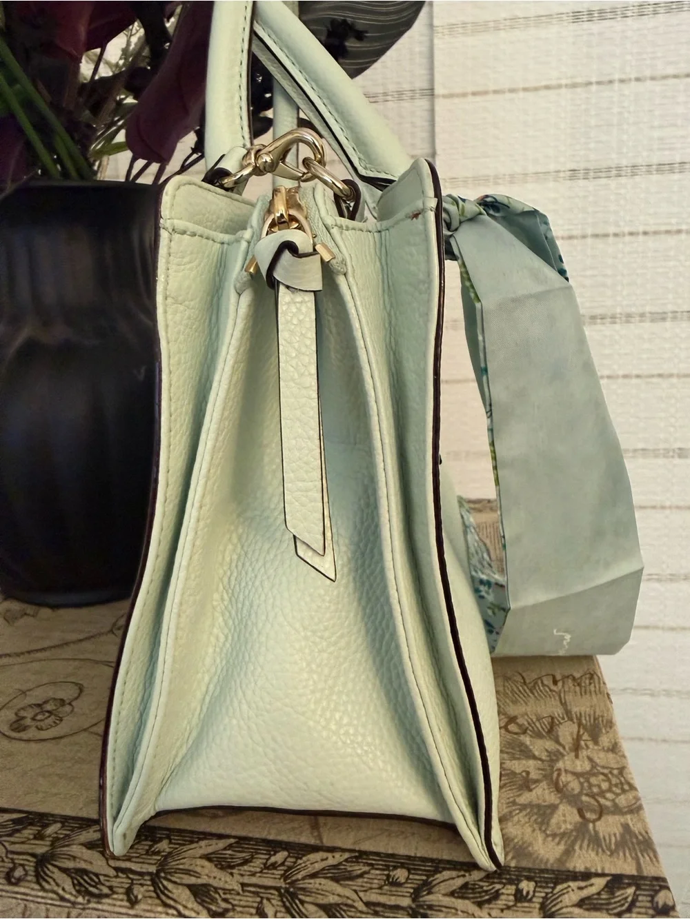 kate spade Mint Green Pebble Leather Satchel